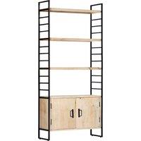Vidaxl 4-tier Bookcase 80X30X180 Cm Solid Mango Wood, Brown