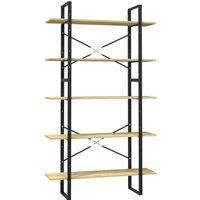 Vidaxl 5-tier Book Cabinet 100X30X175 Cm Pinewood, Brown