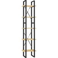 Vidaxl 5-tier Book Cabinet 40X30X175 Cm Pinewood, Brown