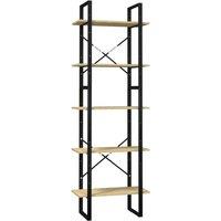 Vidaxl 5-tier Book Cabinet 60X30X175 Cm Pinewood, Brown