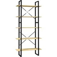 Vidaxl 5-tier Book Cabinet 80X30X175 Cm Pinewood, Brown