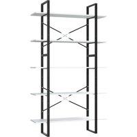 Vidaxl 5-tier Book Cabinet White 100X30X175 Cm Engineered Wood, White