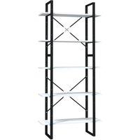 Vidaxl 5-tier Book Cabinet White 80X30X175 Cm Engineered Wood, White