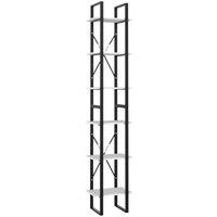 Vidaxl 6-tier Book Cabinet White 40X30X210 Cm Engineered Wood, White