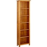 Vidaxl 6-tier Bookcase 52X22X180 Cm Solid Oak Wood, Brown