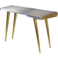 Vidaxl Aviator Writing Desk Vintage Aircraft Airman Style 120X60X76 Cm, Silver