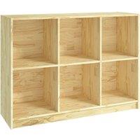 Vidaxl Book Cabinet 104X33X76 Cm Solid Pinewood, Brown