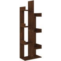 Vidaxl Book Cabinet 48X25.5X140 Cm Brown Oak Engineered Wood, Brown