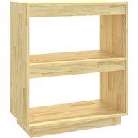 Vidaxl Book Cabinet 60X35X71 Cm Solid Pinewood, Brown
