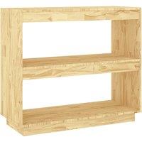 Vidaxl Book Cabinet 80X35X71 Cm Solid Pinewood, Brown