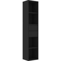 Vidaxl Book Cabinet Black 36X30X171 Cm Engineered Wood, Black