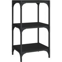 Vidaxl Book Cabinet Black 40X33X70.5 Cm Engineered Wood And Steel, Black