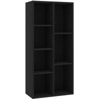 Vidaxl Book Cabinet Black 50X25X106 Cm Engineered Wood, Black