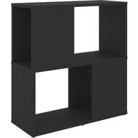 Vidaxl Book Cabinet Black 60X24X63 Cm Engineered Wood, Black