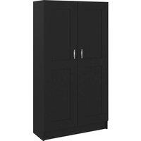 Vidaxl Book Cabinet Black 82.5X30.5X150 Cm Engineered Wood, Black