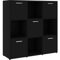 Vidaxl Book Cabinet Black 90X30X90 Cm Engineered Wood, Black
