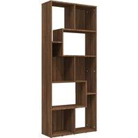 Vidaxl Book Cabinet Brown Oak 67X24X161 Cm Engineered Wood, Brown