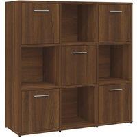 Vidaxl Book Cabinet Brown Oak 90X30X90 Cm Engineered Wood, Brown