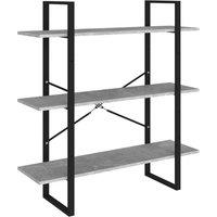 Vidaxl Book Cabinet Concrete Grey 100X30X105 Cm Engineered Wood, Grey