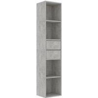 Vidaxl Book Cabinet Concrete Grey 36X30X171 Cm Engineered Wood, Grey