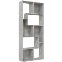 Vidaxl Book Cabinet Concrete Grey 67X24X161 Cm Engineered Wood, Grey