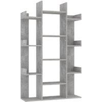 Vidaxl Book Cabinet Concrete Grey 86X25.5X140 Cm Engineered Wood, Grey