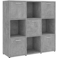 Vidaxl Book Cabinet Concrete Grey 90X30X90 Cm Engineered Wood, Grey