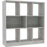 Vidaxl Book Cabinet Concrete Grey 97.5X29.5X100 Cm Engineered Wood, Grey