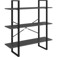 Vidaxl Book Cabinet Grey 100X30X105 Cm Engineered Wood, Grey
