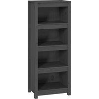 Vidaxl Book Cabinet Grey 50X35X125.5 Cm Solid Wood Pine, Grey