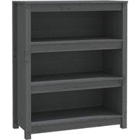 Vidaxl Book Cabinet Grey 80X35X97 Cm Solid Wood Pine, Grey