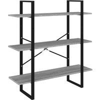 Vidaxl Book Cabinet Grey Sonoma 100X30X105 Cm Engineered Wood, Grey