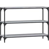 Vidaxl Book Cabinet Grey Sonoma 100X33X70.5Cm Engineered Wood And Steel, Grey