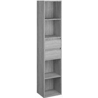 Vidaxl Book Cabinet Grey Sonoma 36X30X171 Cm Engineered Wood, Grey