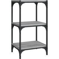 Vidaxl Book Cabinet Grey Sonoma 40X33X70.5 Cm Engineered Wood And Steel, Grey
