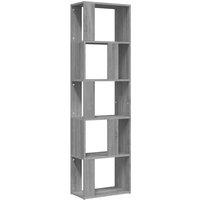 Vidaxl Book Cabinet Grey Sonoma 45X24X160 Cm Engineered Wood, Grey