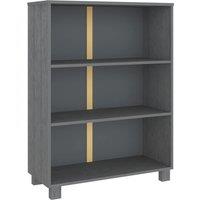 Vidaxl Book Cabinet Hamar Dark Grey 85X35X112 Cm Solid Wood Pine, Grey