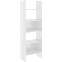 Vidaxl Book Cabinet High Gloss White 60X35X180 Cm Engineered Wood, White