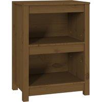Vidaxl Book Cabinet Honey Brown 50X35X68 Cm Solid Wood Pine, Brown