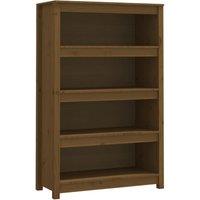 Vidaxl Book Cabinet Honey Brown 80X35X126 Cm Solid Wood Pine, Brown