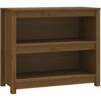 Vidaxl Book Cabinet Honey Brown 80X35X68 Cm Solid Wood Pine, Brown