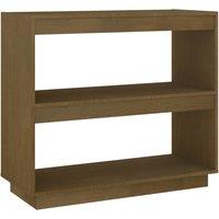Vidaxl Book Cabinet Honey Brown 80X35X71 Cm Solid Pinewood, Brown