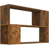 Vidaxl Book Cabinet Smoked Oak 100X24X63 Cm Engineered Wood, Brown