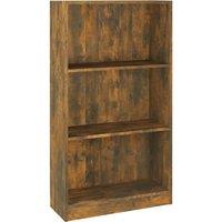 Vidaxl Book Cabinet Smoked Oak 60X24X109 Cm Engineered Wood, Brown