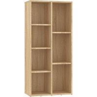 Vidaxl Book Cabinet Sonoma Oak 50X25X106 Cm Engineered Wood, Brown