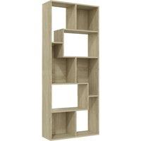 Vidaxl Book Cabinet Sonoma Oak 67X24X161 Cm Engineered Wood, Brown