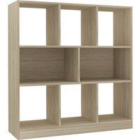 Vidaxl Book Cabinet Sonoma Oak 97.5X29.5X100 Cm Engineered Wood, Brown