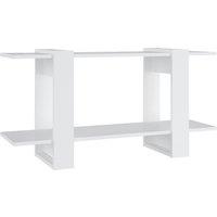Vidaxl Book Cabinet White 100X30X51 Cm Engineered Wood, White