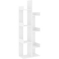 Vidaxl Book Cabinet White 48X25.5X140 Cm Engineered Wood, White