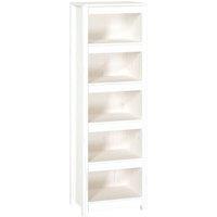 Vidaxl Book Cabinet White 50X35X154 Cm Solid Wood Pine, White